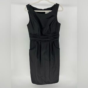 NWT WTOO Black Sleeveless Cocktail Sheath Dress with Pockets, Women's 8